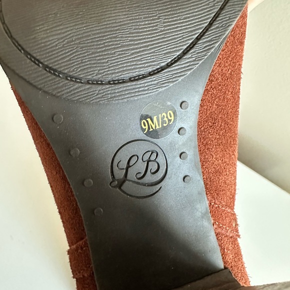 Lucky Brand Women's Libeth Booties Heels Brown Suede Leather Heels-  Size 9 - Picture 7 of 8